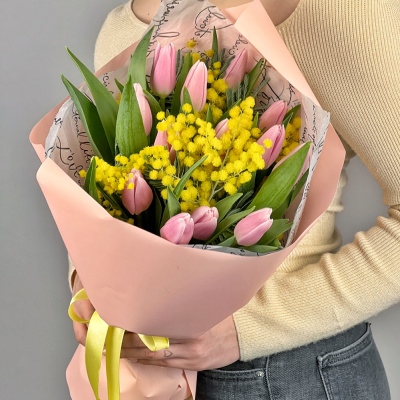 Тюльпаны с мимозой (13) 46411