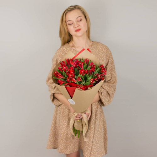 Букет из разноцветных альстромерий арт. 50398